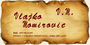 Vlajko Momirović vizit kartica